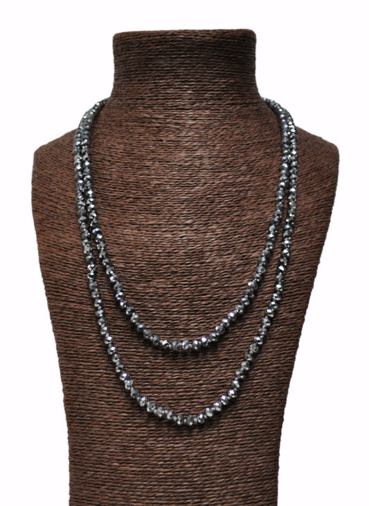 Necklace, Beaded Silver