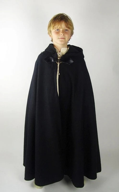 Cape, Wool Black Anges Kid's
