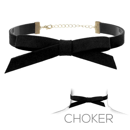 necklace, ribbon choker velvet-