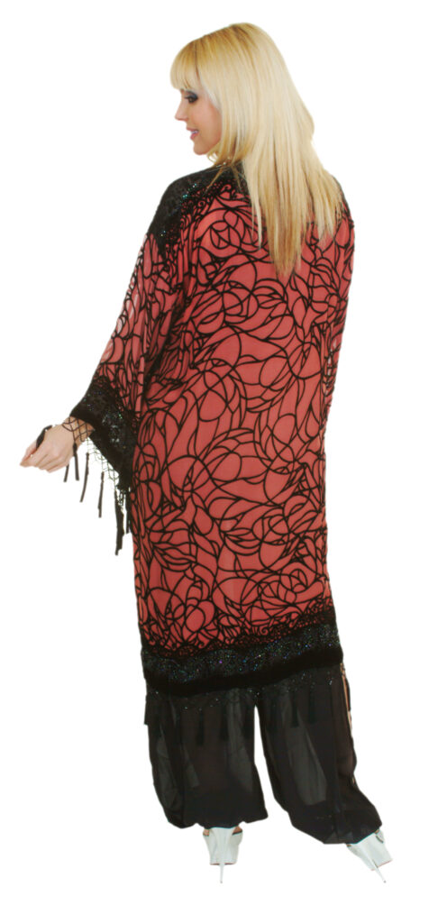 Robe, Flapper Velvet Beaded Burgundy