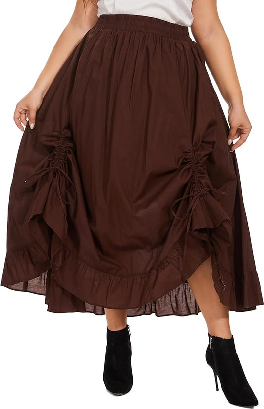 Skirt, Pirate Maxi Brown