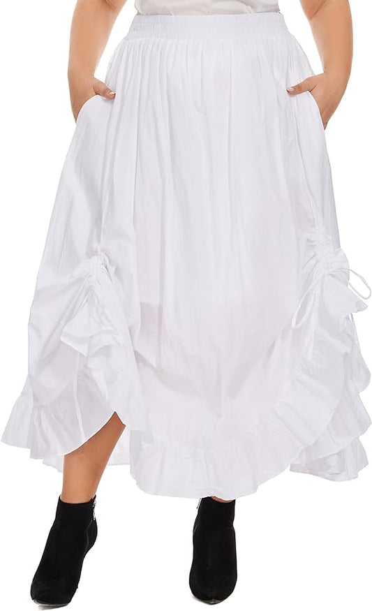 Skirt, Pirate Maxi White