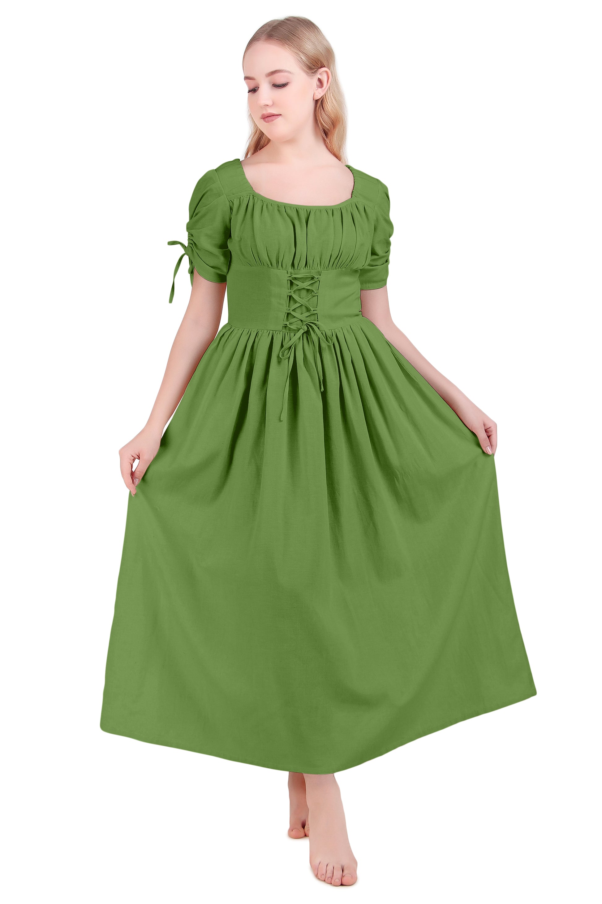 Chemise, Meadow Muse Dress : Army Green Small Chemise, Meadow Muse Dress : Army Green Small