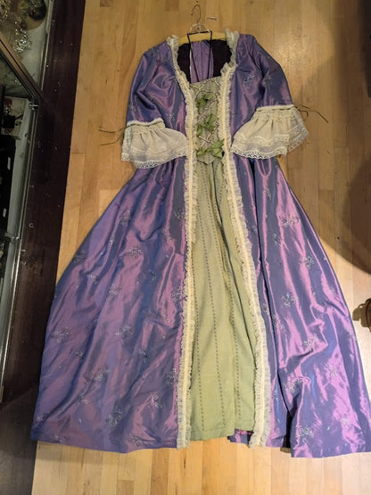 Gown, 18th Century Violet Tafetta, XL