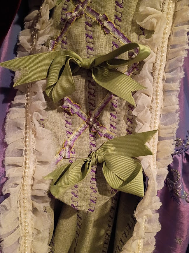 Gown, 18th Century Violet Tafetta, XL
