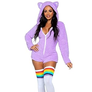 Romper, Cuddle Kitty-Lavender : L/G