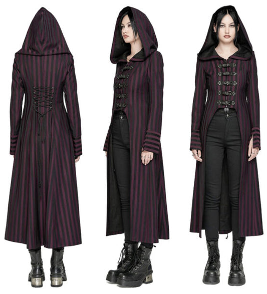 Tailcoat, Striped Hooded Steampunk