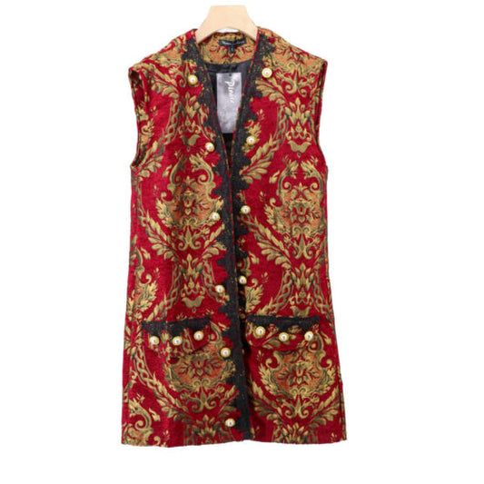 Vest, 18th Cen Red Gold
