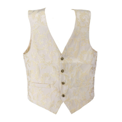 Vest, Jacquard White Ivory