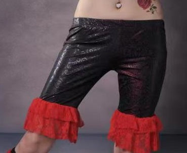 Pantaloons, shorts, lace trim-XS