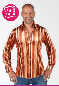 Shirt, 70's Warm Stripe