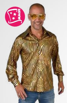 Shirt, 70's Holographic Gold