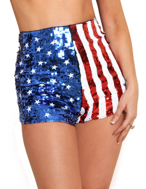 Shorts, Stretch Sequin USA