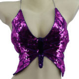 Top, Butterfly Sequin-Purple