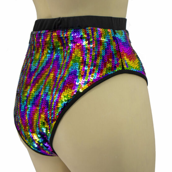 Shorts, Sequin-Rainbow : M/L