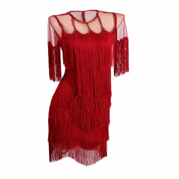 Dress, Flapper Fringe Red