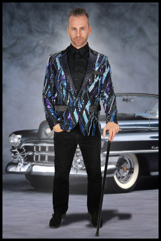 Blazer, Jacket Sequin Blue/Purple