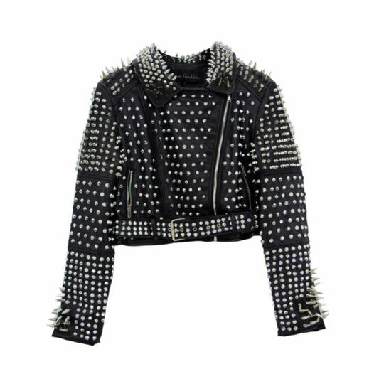 Jacket, Faux Leather Studded