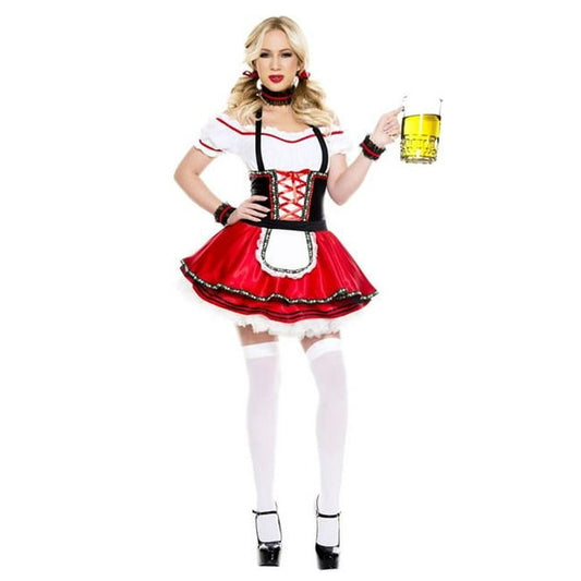 Dirndl, Lovable Baby-Red/Blk/Wht : S/M