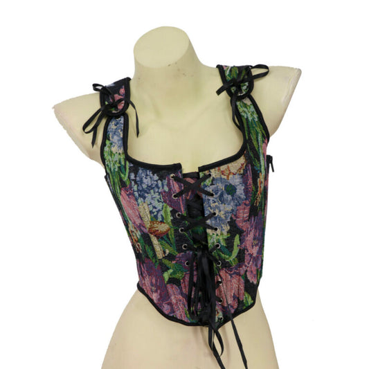 Bodice, Flower Print Ren Faire