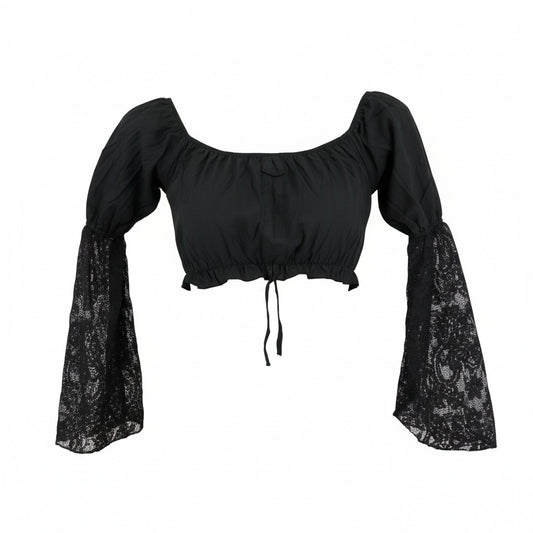 Blouse, Cropped, Black