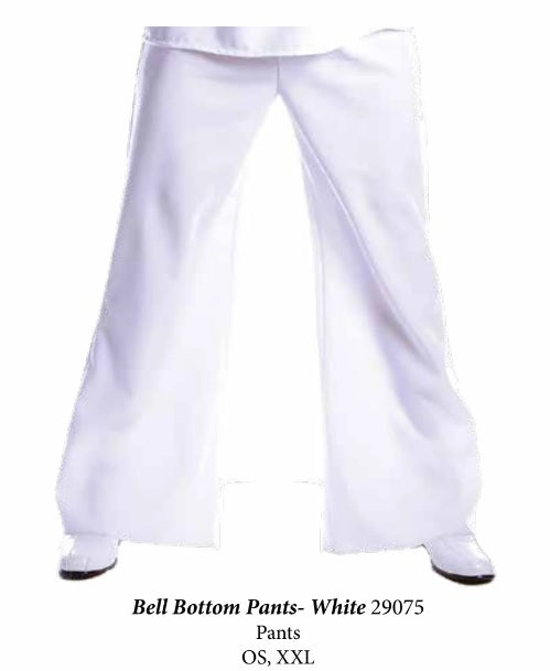 Bell Bottom Pants- White-OS