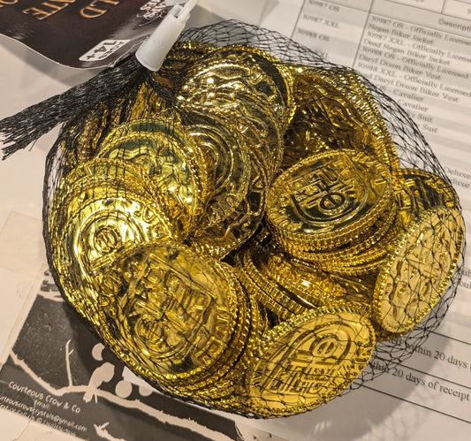Coins, Gold Plastic
