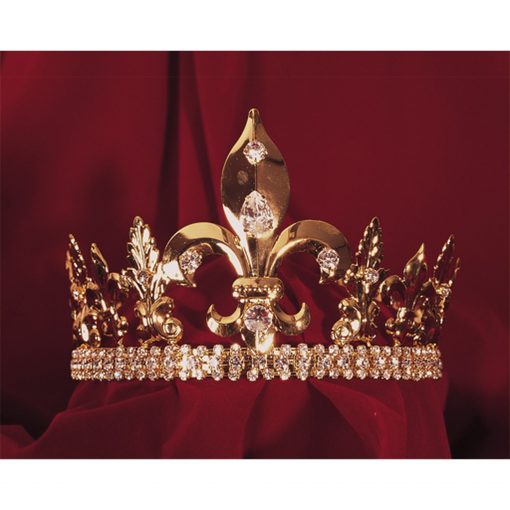 Crown, King, Metal Fleur De Lis-