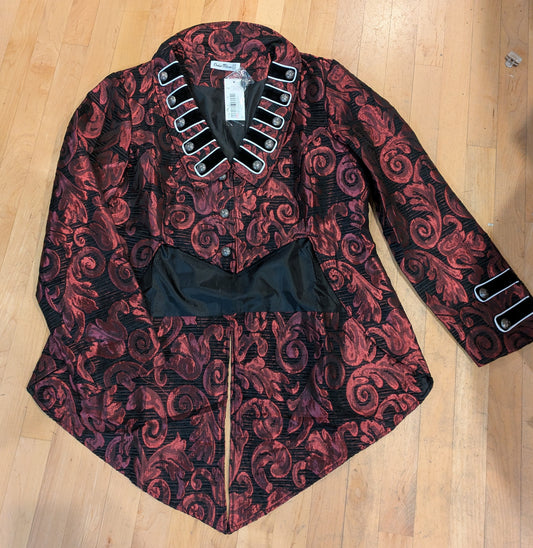 Coat, Pirate Red Brocade