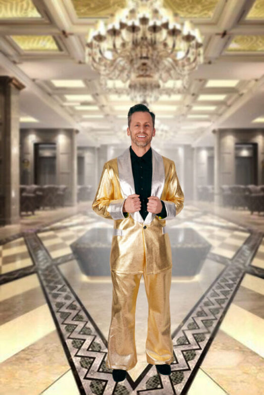 Suit, Elvis Gold L/XL