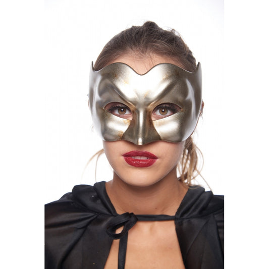 Mask, Gold Brushed Silver-Silver