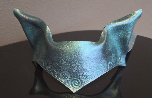 Headpiece, Horse Ears Green Textured