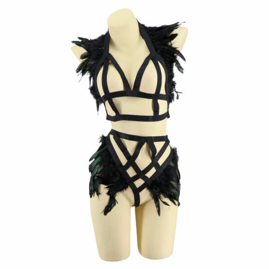 Collar & Bustle, Feather Straps