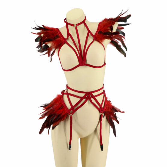 Collar & Bustle, Feather Straps