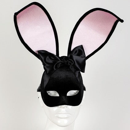 Bunny, Black Velvet-Black/Pink