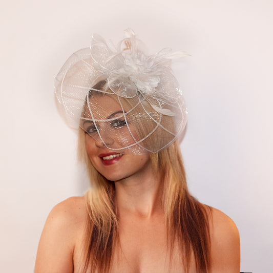 Fascinator, 1920's White