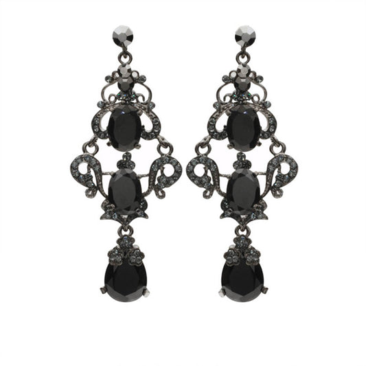 Earrings, Stone Chandelier
