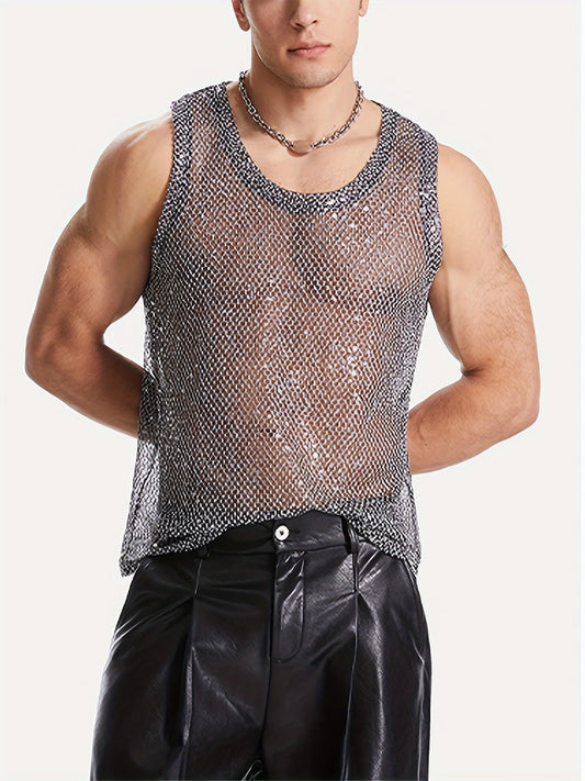 Shirt, Sequin Tank Top XL