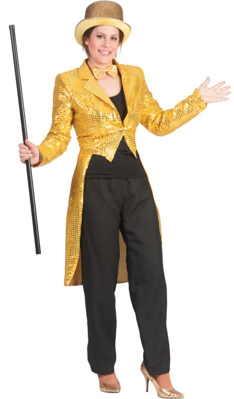 Tailcoat, Sequin Ladies GOLD-  : L 44/46