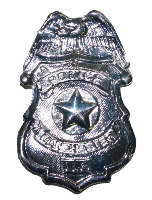 Police Badge, Metal 3.2"x 2.2"