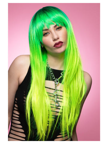 Wig, Downtown Diva-green black fade : OS