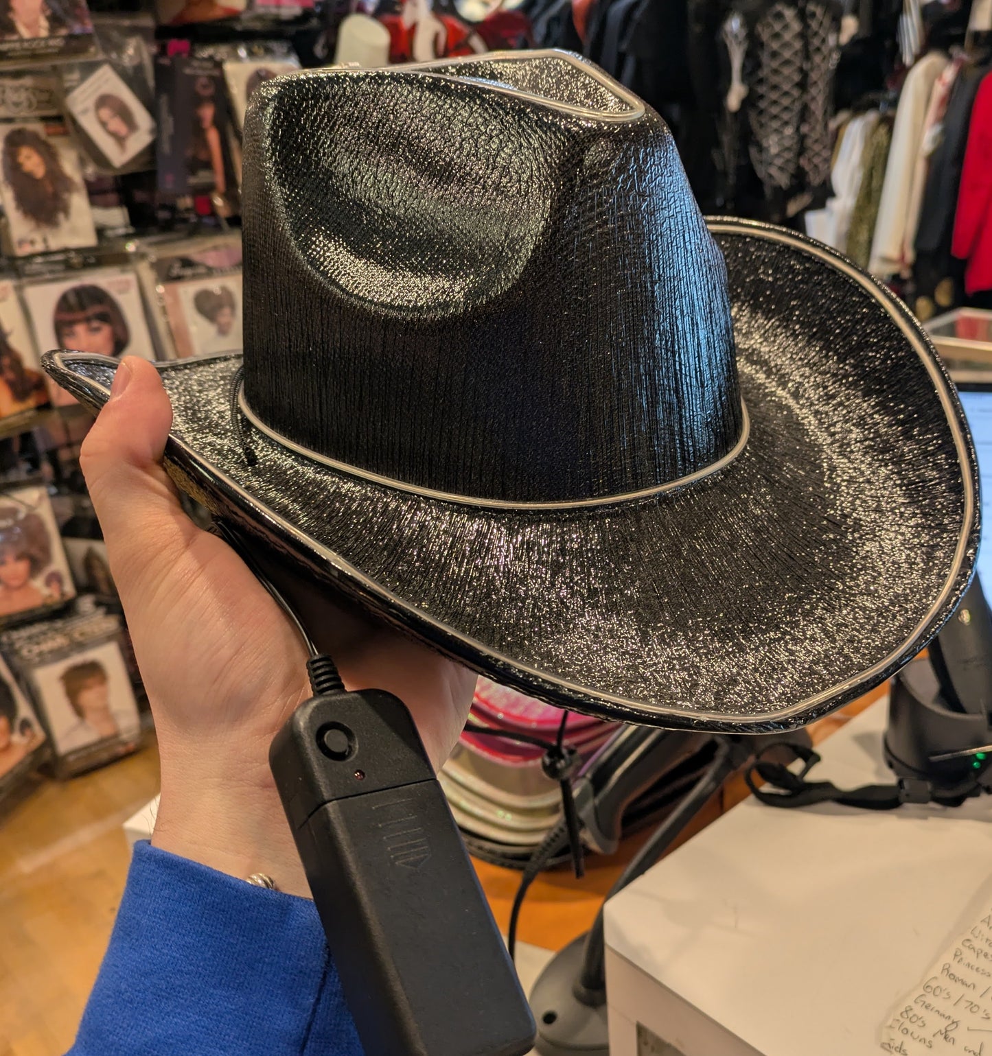 Hat, Cowboy Metallic EL Wire