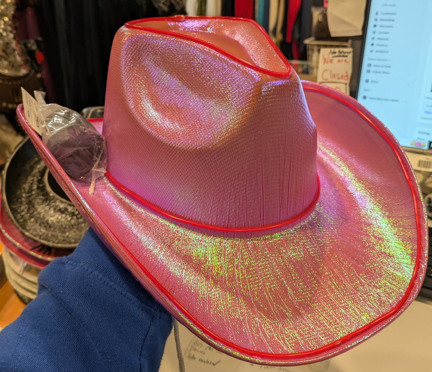 Hat, Cowboy Metallic EL Wire