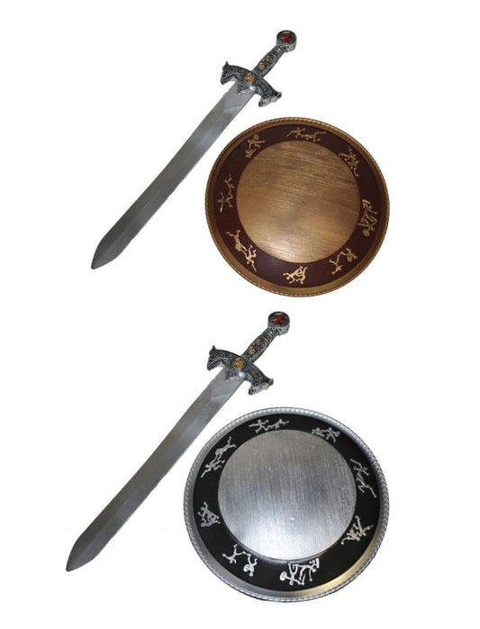 Weapon, Sword and Shield Set-Gold/Silver