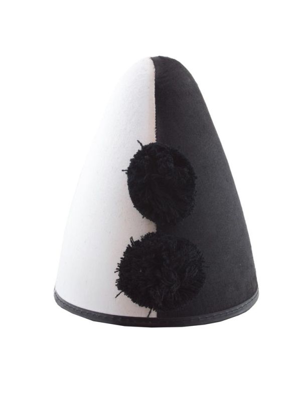 Hat, Pierrot-White Black : O/S