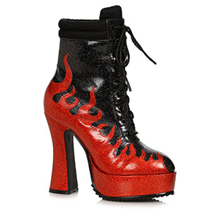 Boot, Flame Platform Heel 8