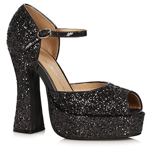 Heel, Glitter Platform Sparkle BLK 12