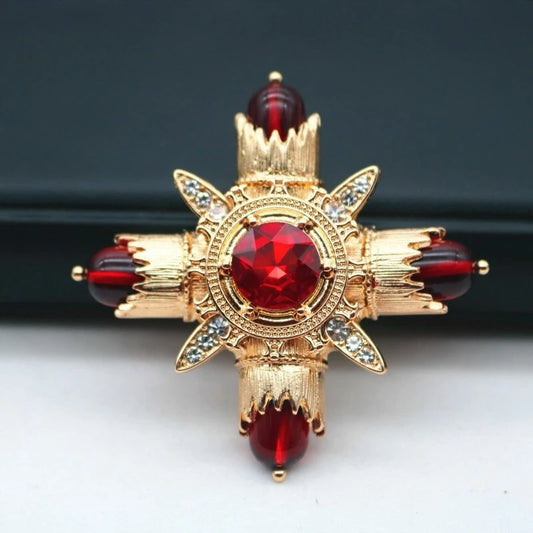 Brooch, Royal Red