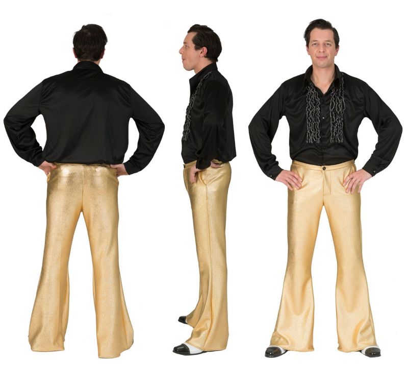 Pants, Disco fever men's-gold : S