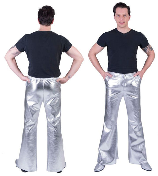 Pants, Disco fever men's-silver : M